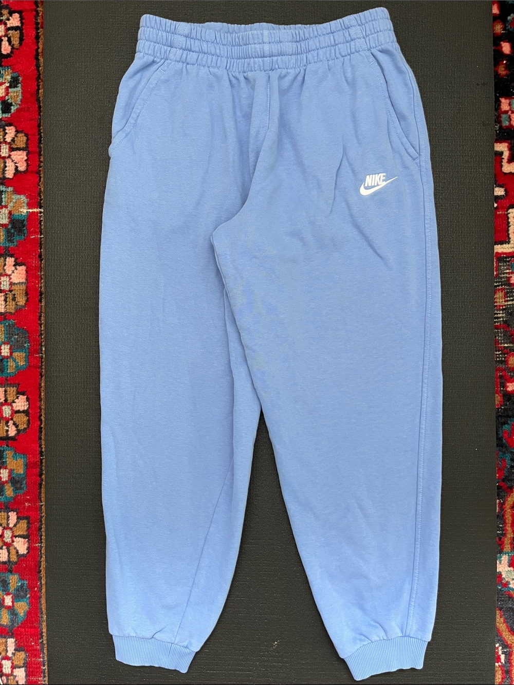 Nike Light Blue Kids Joggers with White Logo